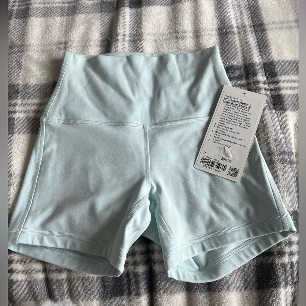 Teal/Blue Lululemon Biker Shorts 4”